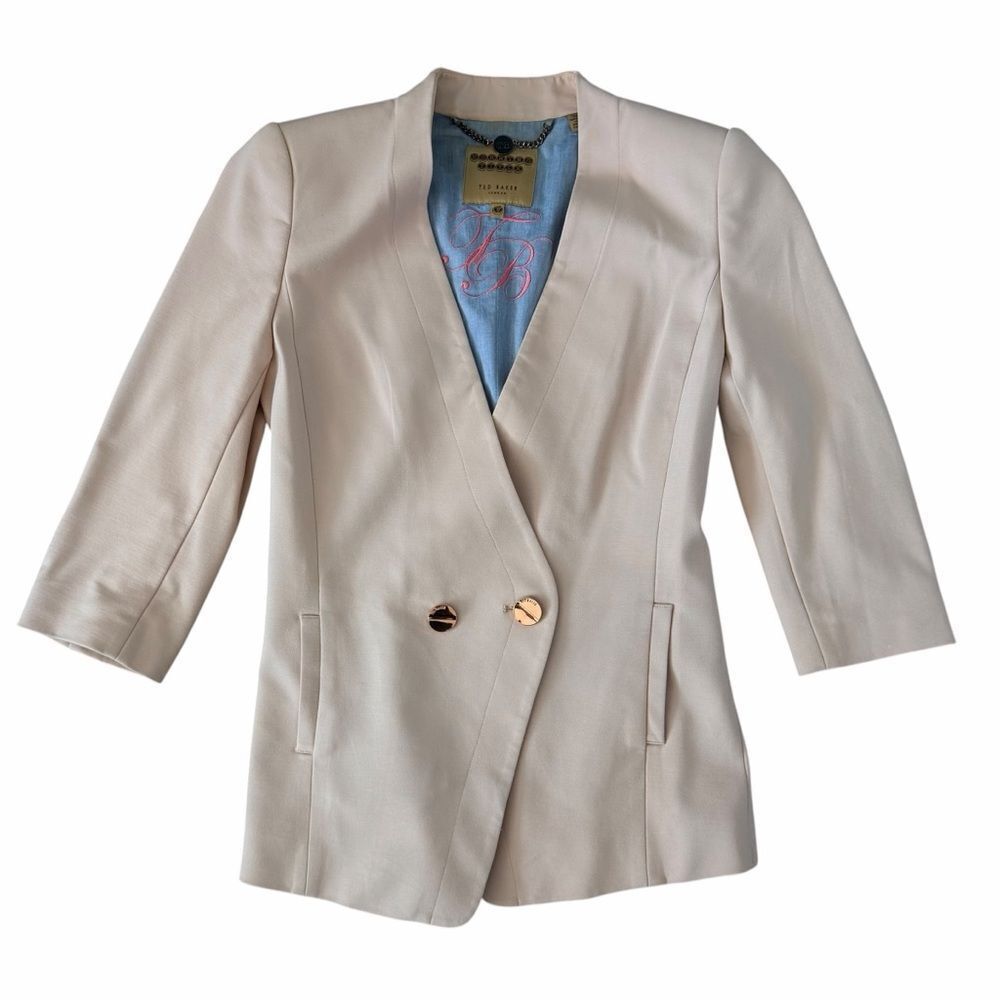 Ted Baker London “Working Title” Blush Pink Blazer Size 0 - Picture 2 of 11